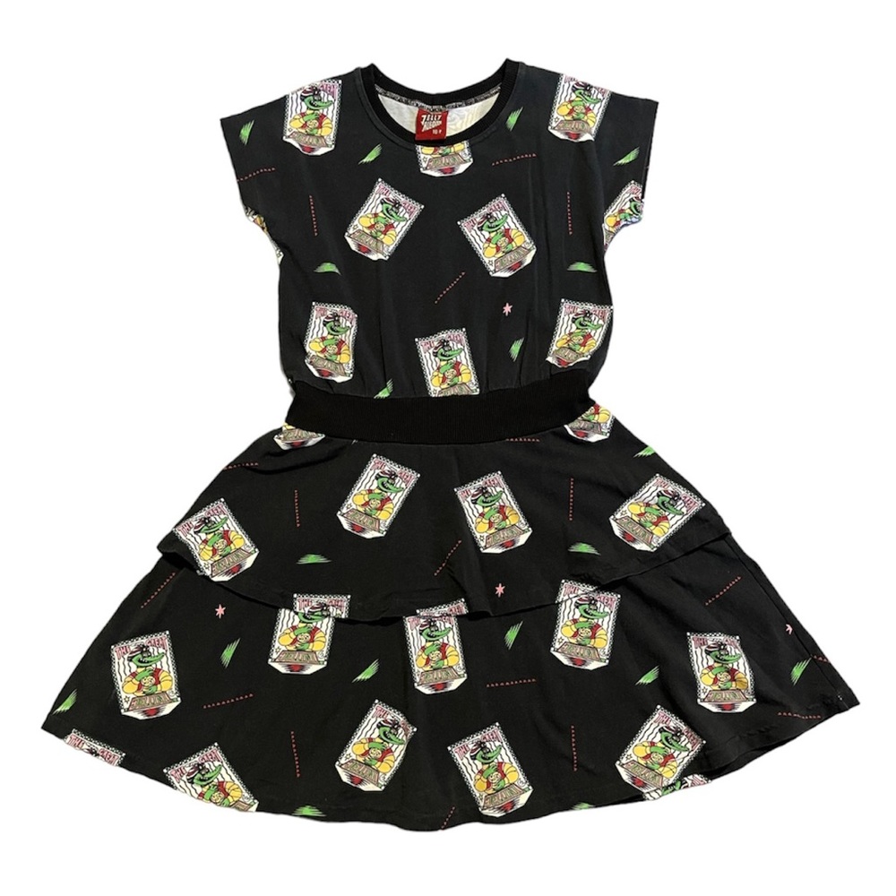 Jelly Alligator Great Jellini Black Sweat Dress Size 10